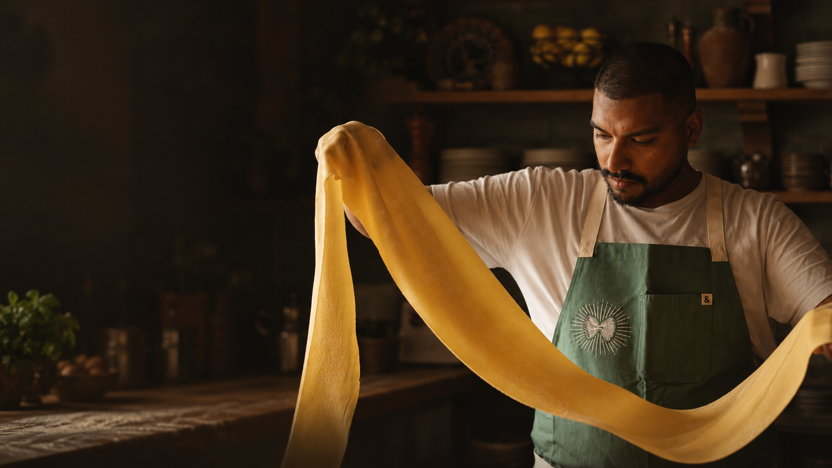 Fresh handmade pasta at Pastaria Vivi in Encinitas.